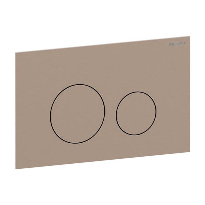 Geberit Sigma 40 Round Betätigungsplatte 115628QB1 Round, rotgold / gebürstet, easy-to-clean-beschichtet, für 2-Mengen-Spülung, Round