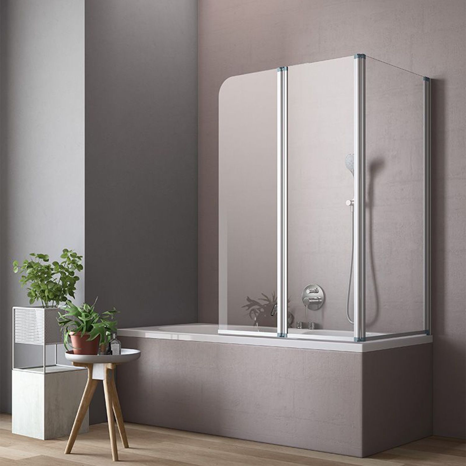 GEO maw flex folding bath screen 3-pcs, 160 cm FOLDING1600