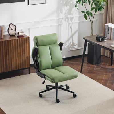 No "28""W Mid-Back Swivel Office Chair Task Chair With Adjustable Arms"