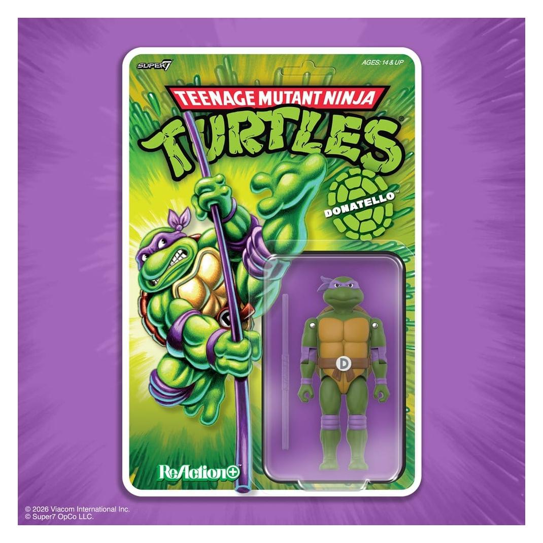 Super7 Teenage Mutant Ninja Turtles ReAction+ figurine Wave 01 Donatello (SUP7-OR-TMNT-10716)