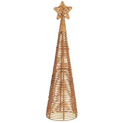 IB Laursen Tannenbaum aus Rattan mit Stern, Höhe 67, Ø 18 cm