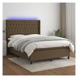 vidaXL, Boxspringbett, Alexandria (Knopfheftung Design) (140 x 190 cm)