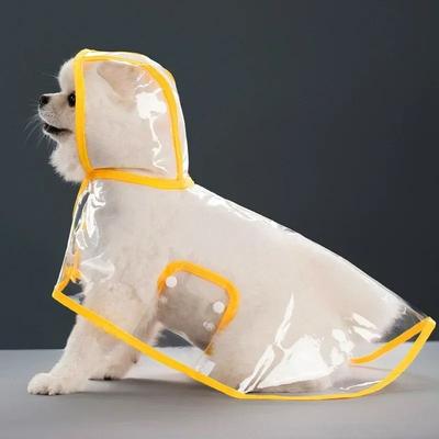 Uplifted Finds Crystal Clear All Weather Pet Raincoat gold 4xl