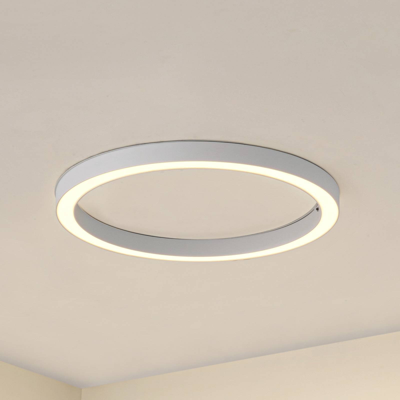 LED Ceiling Light Neor Lucande, dimmable, White / opal, Hallway, metal, Modern, Ceiling Light