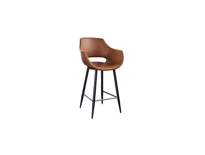 Kawola Barhocker Zaja Braun Microfaser, 57x114x59 cm, Esszimmer, Barmöbel, Barhocker