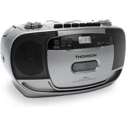 Thomson RK203CD Portable Radio/Cassette/CD/MP3, Radio, Silber