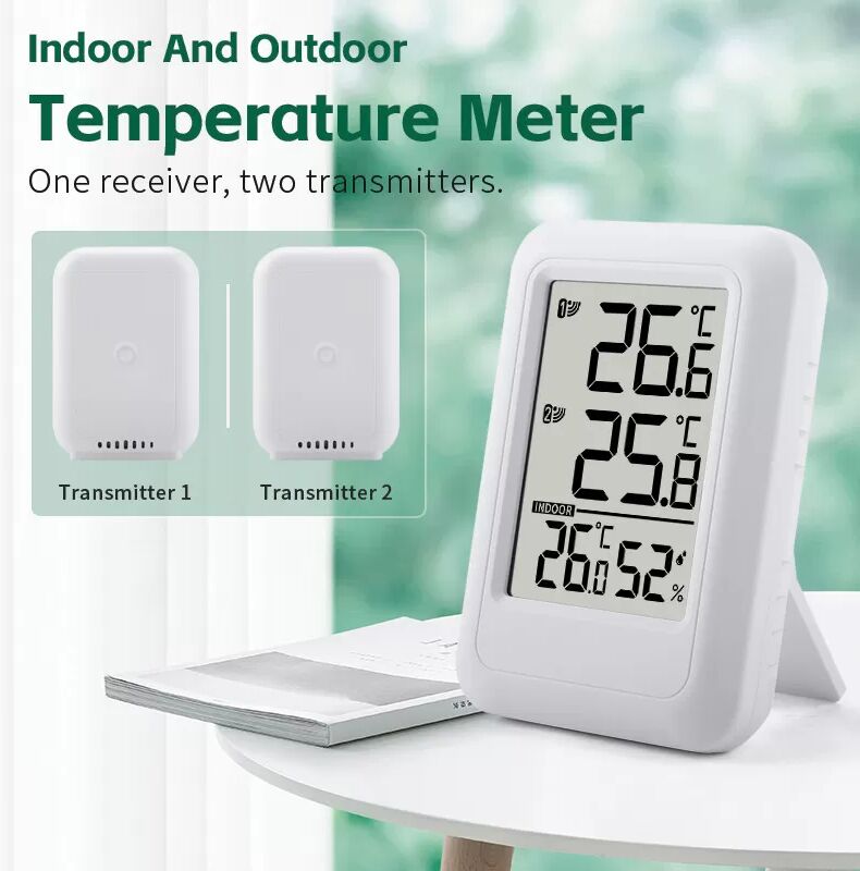 INF Kabelloses Innen-/Außenthermometer mit Doppelsensor