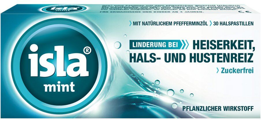 isla mint Halspastillen bei Halskratzen und Reizhusten