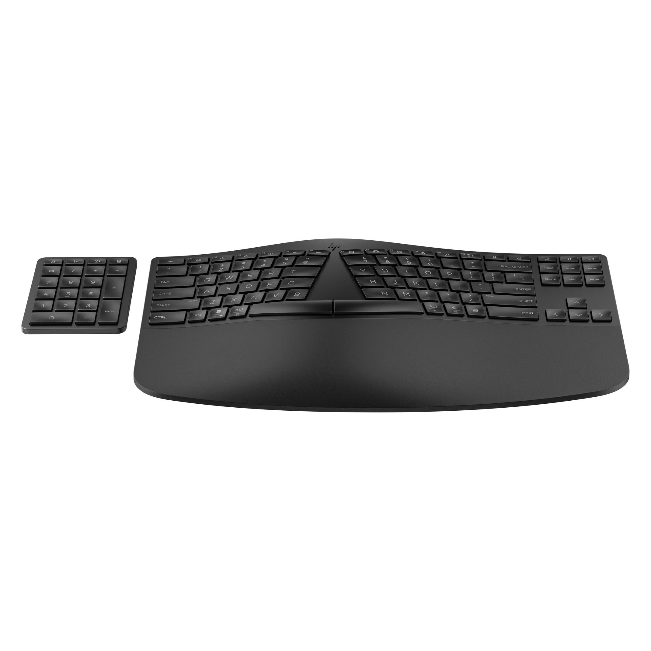 HP Kabellose Tastatur 965 Ergonomic (DE, Kabelgebunden, Kabellos) (7E756AA#BCM)