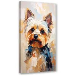 LEINWANDBILD Yorkshire Terrier Hund Tier 40x80cm
