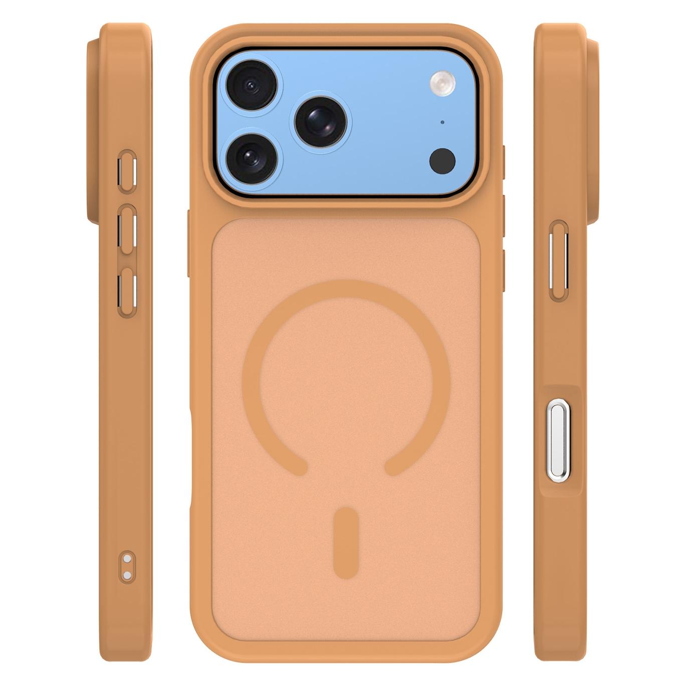 OEM Mag Matt-Hülle für iPhone 17 Pro Max 6,9" / 18 Pro Max 6,9", braun, mit grossem Loch (Apple iPhone 17 Pro Max, Apple iPhone 18 Pro Max) (77174778)