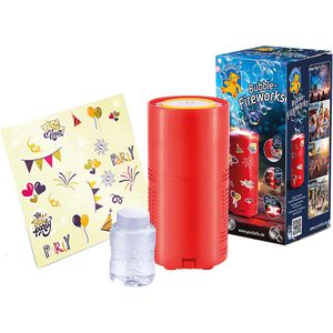 PUSTEFIX Seifenblasenmaschine Bubble Fireworks, Batteriebetrieb, inkl. 80ml Flüssigkeit