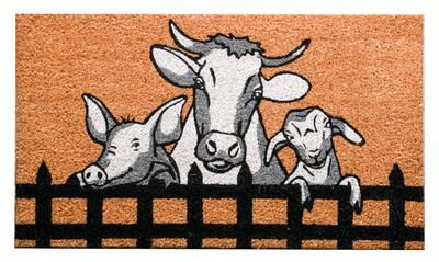 IH Casa Decor Coir Door Mat Farm Animals