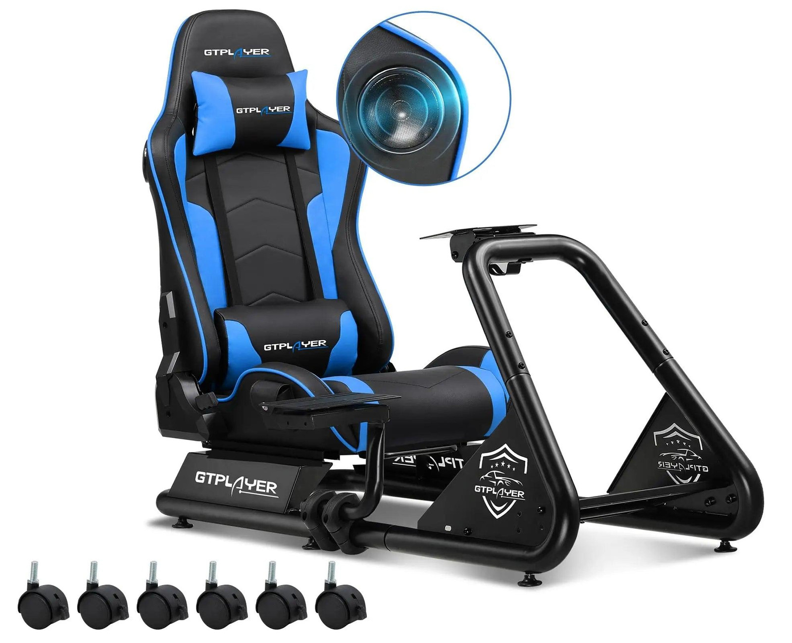 Selius Simracing Cockpit - Verstelbaar Race Simulator Frame met Gaming Stoel