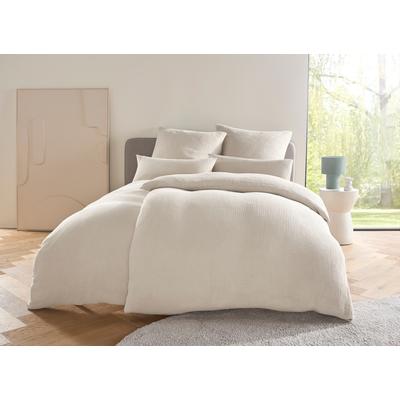 Bettwäsche "Hevin", beige (taupe), B/L: 155cm x 220cm, 1 Stk., 1 Stk., Musselin, B/L: 80cm x 80cm, 2, Musselin, Obermaterial: 100% Baumwolle, LEGER HOME BY LENA GERCKE, Bettwäsche, Bettwäsche, Bettwäsche ab Gr. 135x200 cm, samtweiches Musselin, 100%...