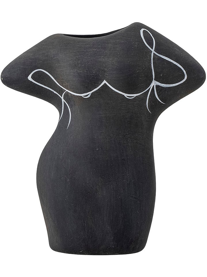 Bloomingville Vase "Lulu" in Schwarz - (B)14,5 x (H)16 cm - onesize