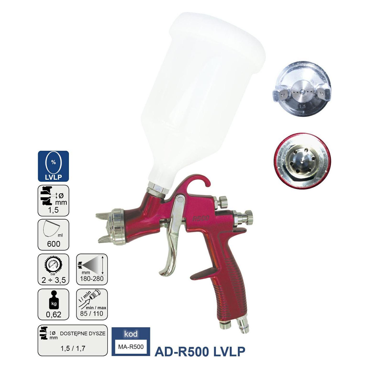 Adler LACKPISTOLE LVLP 1,5 mm AD-R500 (MAR500-1.5)