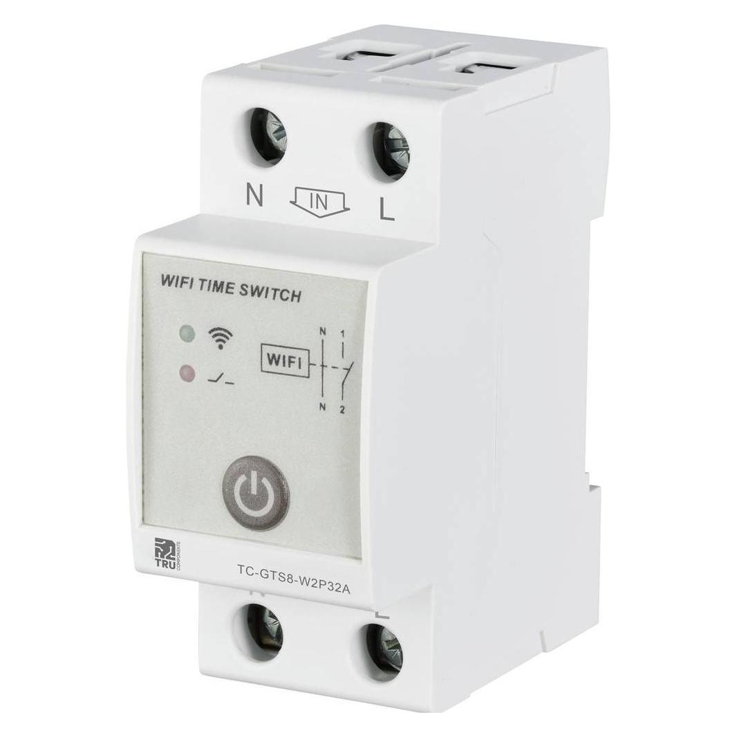 Tru Components TC-12485084 TC-GTS8-W2P32A WLAN-Schalter 230 V/AC 1 St. Zeitbere (TC-12485084)