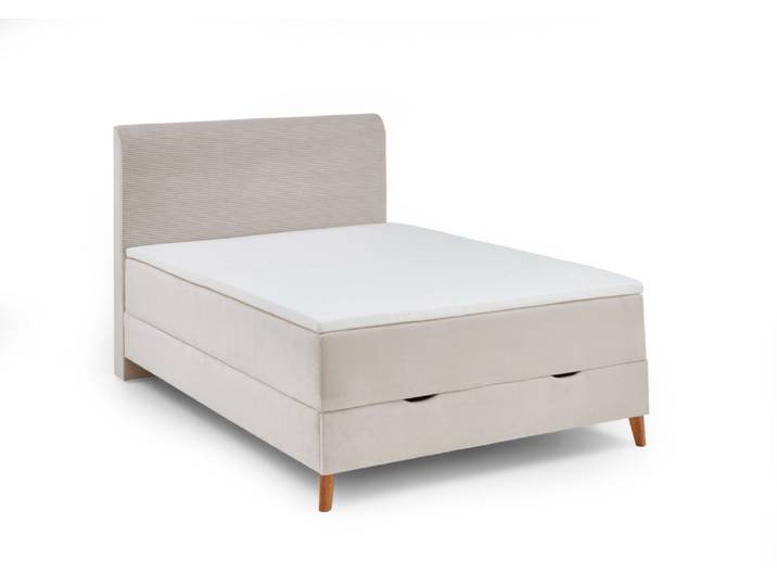 Meise Möbel Memphis Boxspringbett Holzfuß 100% Polyester Beige