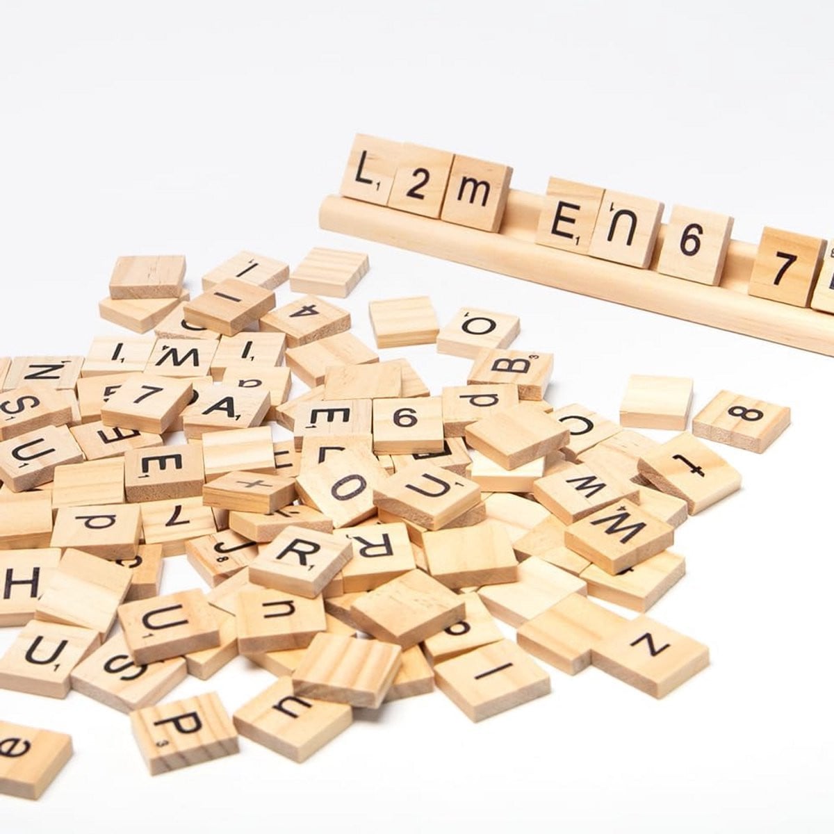 301 Houten Alfabet en Cijfer Tegels voor Hobby, Educatie en Spellen