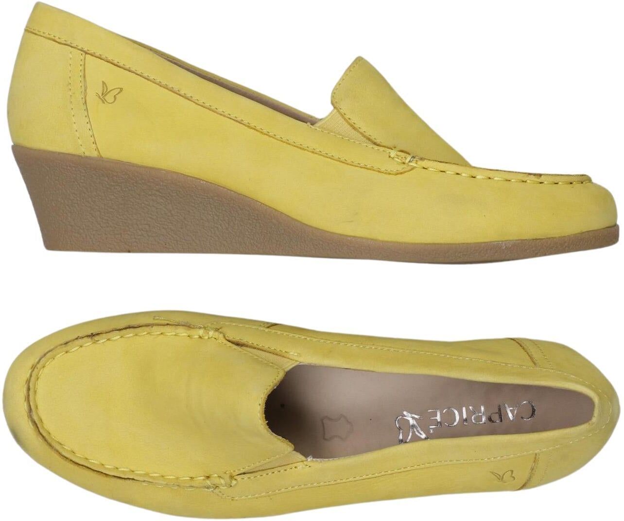Caprice Damen Halbschuh, Gelb, Gr. EU 37, Leder - Second Hand