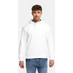 INDICODE Kapuzenpullover INJumpy Half Zip, Größe L in Weiß Weiß