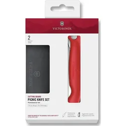Victorinox Set aus Schneidebrett und Picknickmesser, 11 mm, Schneidebrett, Rot