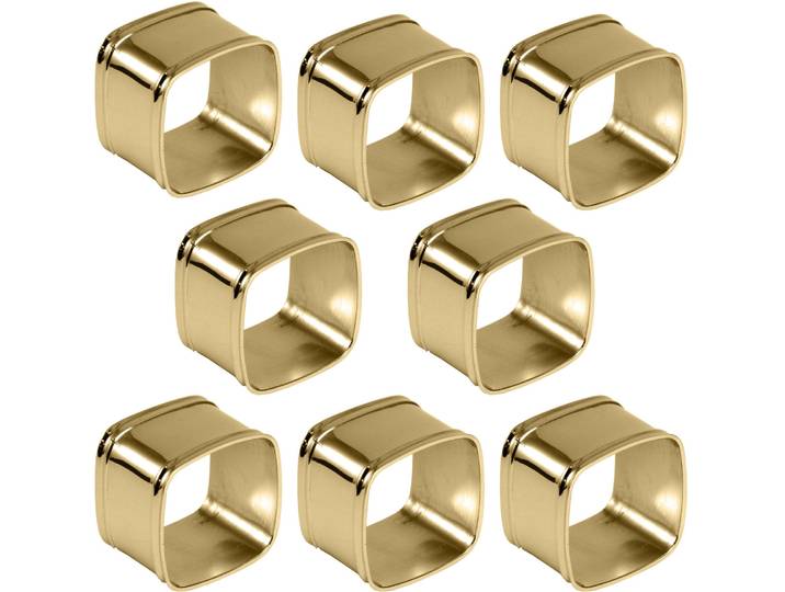 Serviettenring CREATIV HOME Serviettenring , gold (altgold), B:4cm H:4cm L:3cm, Serviettenringe, Serviettenring, im eckigen Design