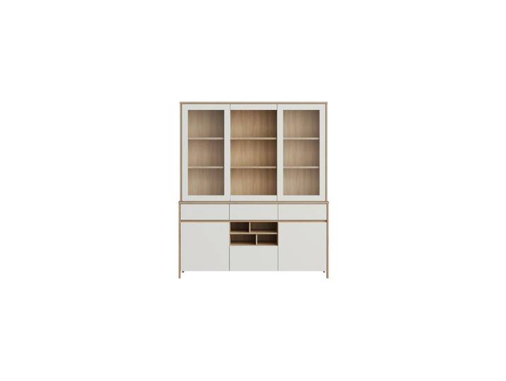 Mid.you Buffet, Weiß, Glas, 8 Fächer, 3 Schublade(n) Schubladen, 164x195x39 cm, erweiterbar, Typenauswahl, Küchen, Küchenmöbel, Buffetschränke