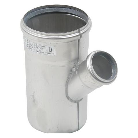 Blücher gr.rør 45gr.110-50mm - strømlinet RF AISI 304.Alm RF stål (838.050.110)