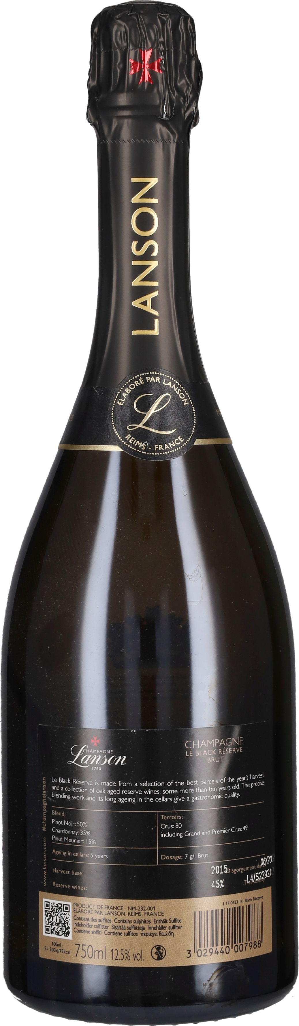 Champagne Brut 'Le Black Reserve' Lanson