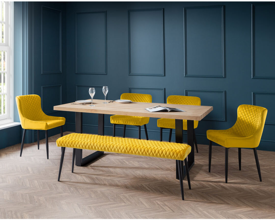 Ivy Bronx Wynnfield 6 -Person Dining Set Mustard 6