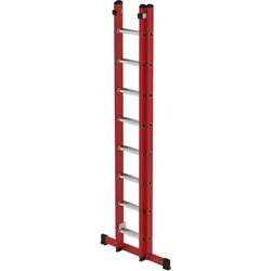 Munk, Leiter + Gerüst, Sprossen-Schiebeleiter 2-teilig GFK/Alu mit Standard-Traverse 2x8 Sprossen (Regalleiter, 420 cm)