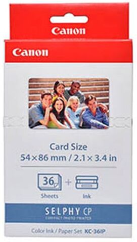 Canon KC-36IP Cartucho de Tinta + Papel Fotográfico Tarjeta 86x54mm (36u.)