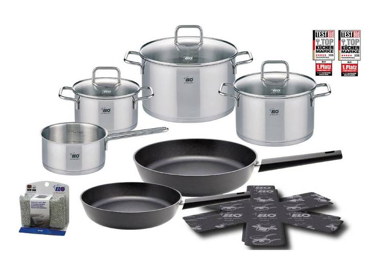 Elo Topf-Set Citrin 13-teilig, Edelstahl 18/10 (Set, 13-tlg), Induktion