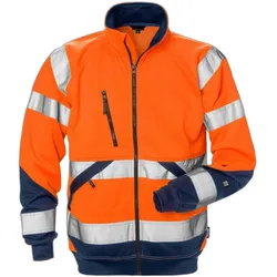 Fristads,  Warnschutz Sweatjacke 7426 SHV, orange/marine, Grösse XXL (XXL)