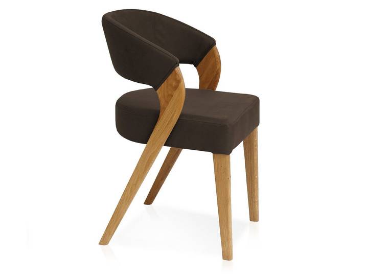 Moebel-Eins Polsterstuhl, ALONA Polsterstuhl, Material Massivholz/Bezug Kunstleder