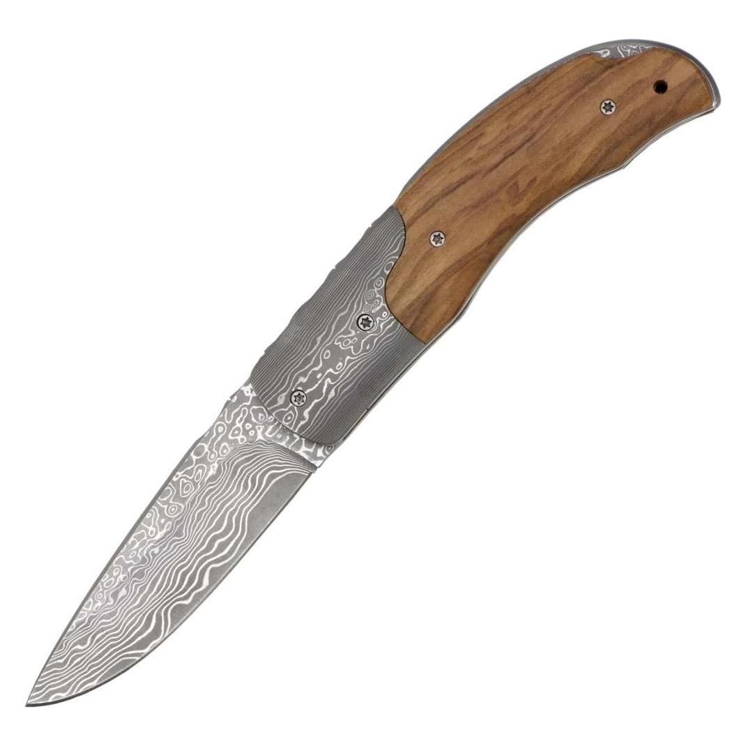 Haller Damast-Taschenmesser Olivenholz (7 cm) (22604252)