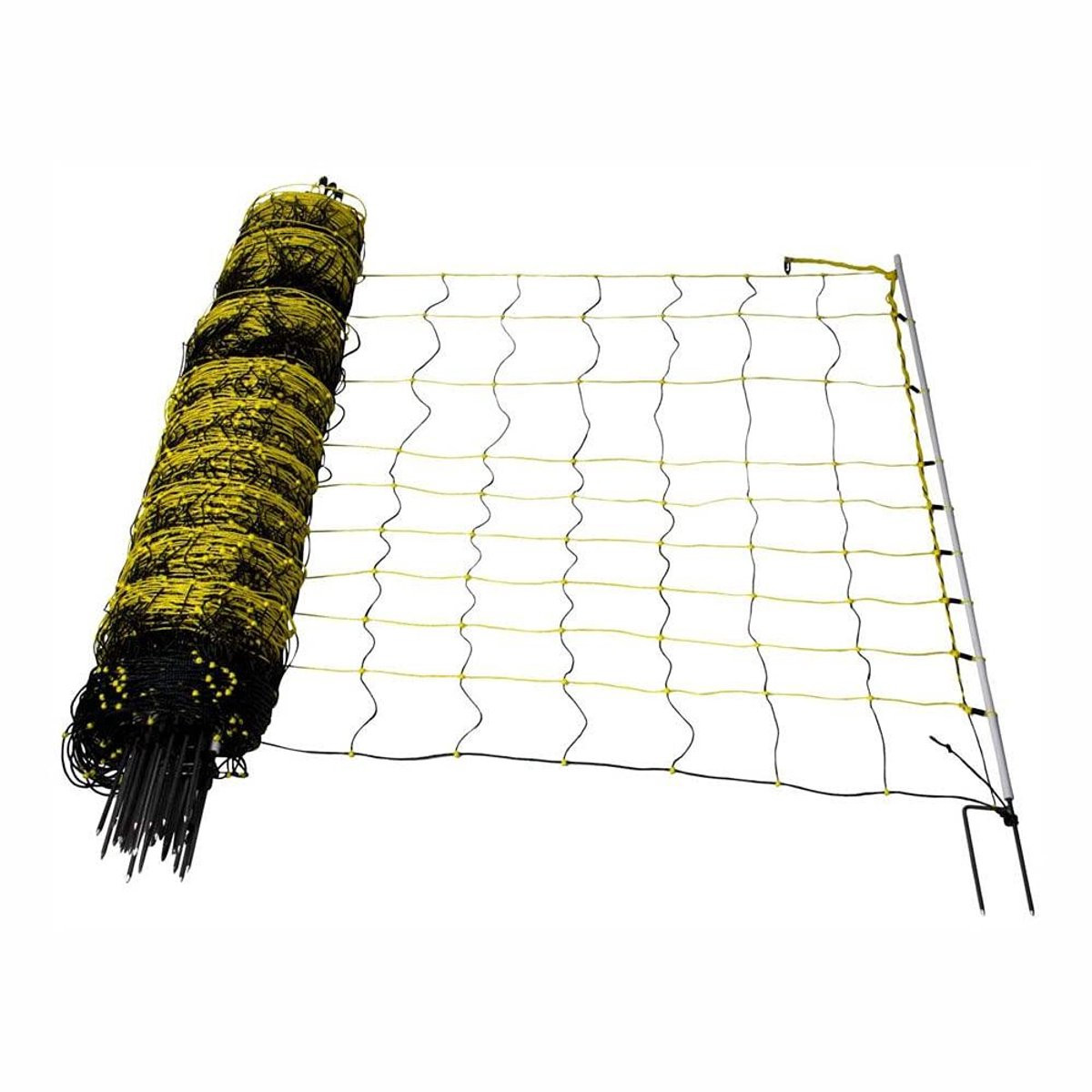 Wit Schaapnet met aardgeleider Veelijner Weidehek - 120 cm