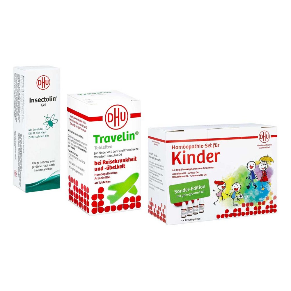 DHU-Arzneimittel GmbH & Co. KG DHU Kinder Set und Travelin Tabletten und Insectolin Gel 08105299