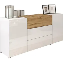 Sideboard Berlin 150 Weiß/Eiche Wotan