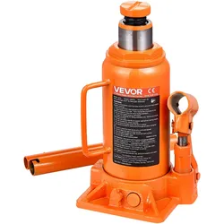 VEVOR hydraulischer Wagenheber Flaschenwagenheber 12 t 205–400 mm Hubbereich, Hochleistungs-Stempelwagenheber für Auto SUV Pickup Autoreparatur Hauslift landwirtschaftliche Geräte, Orange