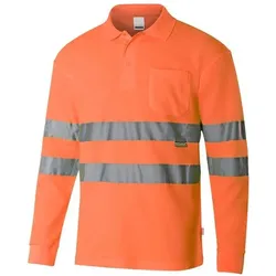 Velilla, Arbeitsoberteil, Langarm-Polo mit hoher Sichtbarkeit (3XL)