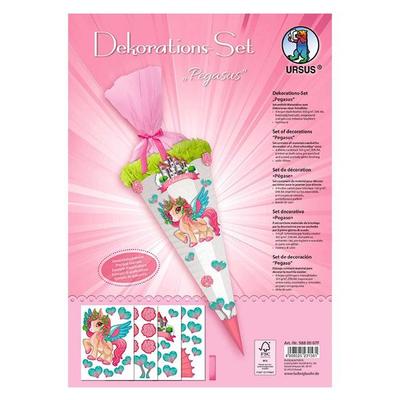 URSUS Dekorationssets Dekorations-Set Pegasus, 4 Bogen Bastelkarton