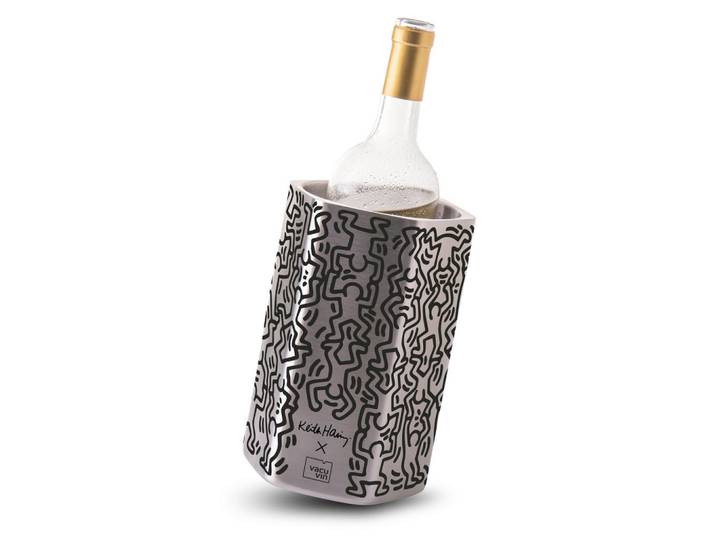 Vacu Vin Flaschenkühler, Edelstahlfarben, Metall, 1.5 l, 12.2x21.1x15.5 cm, Isolierwirkung, für alle gängigen Flaschentypen, unzerbrechlich, Bar- & Weinzubehör, Weinkühler