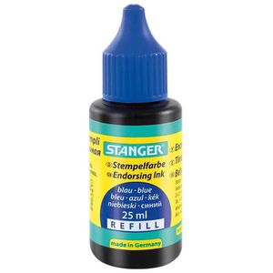 Stanger Stempelfarbe wasserbasiert, blau, für Schaumstoff- und Filzkissen, 25 ml