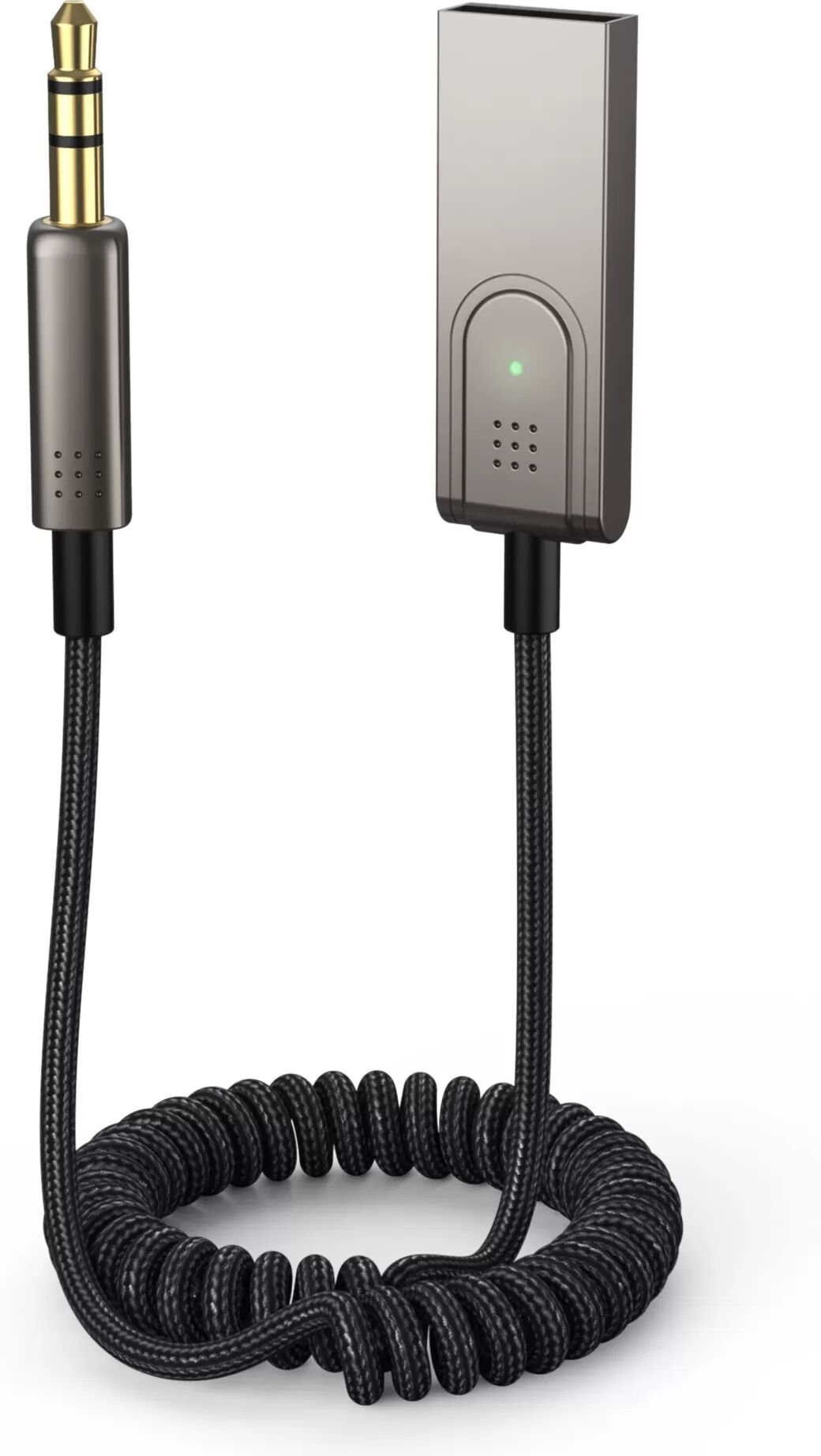 INF Bluetooth-Aux-Kabel / Bluetooth-Autoadapter, Auto Bluetooth 5.0 Empfänger mit 3,5 mm AUX-Klinke und USB