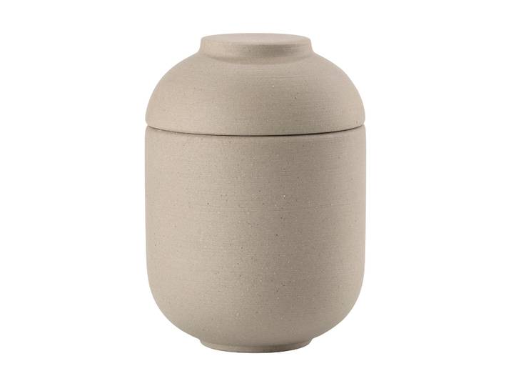 Zone Denmark Bocal avec couvercle Sensu Ø6,5x9 cm Taupe