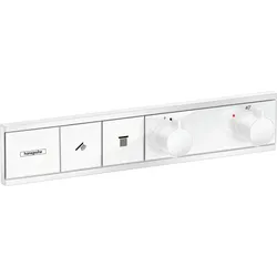 hansgrohe RainSelect Thermostat Unterputzmodell für 2 Verbraucher, 15380700, Farbe: weiss matt