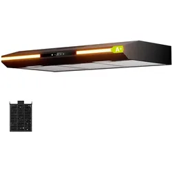 CIARRA Unterbauhaube A+ 322 m3/h-3 Stufen Einbau-Dunstabzugshaube 90 cm Integrierte Abzugshaube VM90921B
